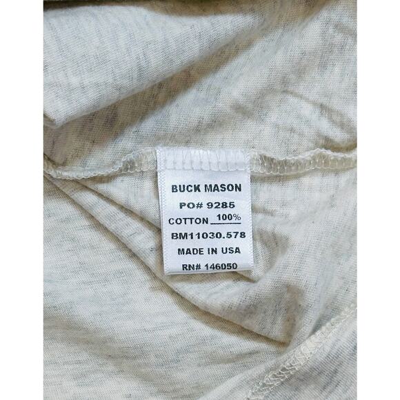 Buck Mason Men's Pima Cotton Straight Hem Crewneck Made in USA Tee T-Shirt - Picture 4 of 5